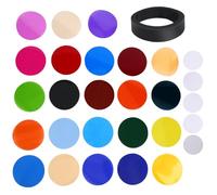 Tomantery 24 Color Flash Gels Filter Durable Effects for V1/V1PRO/V100 Round Flash-Set for Photography Video-Accessories for Creative Photographers (Black)