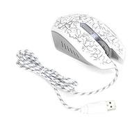 Tomantery 3200 DPI Adjustable RGB Wired Gaming Mouse Ergonomic USB Port for PC Laptop Gamer Plug and Play (White)