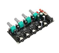 Tomantery 4 Way Stereo Mixer Board Adjustable Volume Sound Source Mixer for Headphone Amplifier DIY, User Friendly Design for Multi Keyboard Rigs and Recordings, 3.9 X 1.6 X 0.6in PCB Size