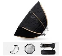 Tomantery 40D Octagonal Softbox Portable for Arrow Storage Case Soft Lighting with Grid for Outdoor Filming 40 X 40 X 30cm
