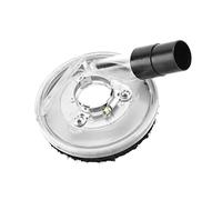 Tomantery 80-125mm Clear Vacuum Dust Shroud for Angle Grinders | Dust shroud cover with polycarbonate body, captures 99% airborne dust, removable front edge for wall grinding, for angle grin