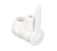 Tomantery Adjustable Marine VHF Antenna Mount with Double Rotating Ratchet Easy Installation for Boat Antennas White