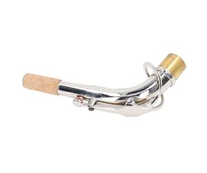 Tomantery Alto Saxophone Neck Silver Bend 24.5mm Easy Playing Instrument Accessory for Sound Improvement Metal Cork