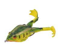 Tomantery Bait Thunder Artificial Lure with Double Propeller Feet for Predator Fishing Silicone+Stainless Steel (Gold Green)