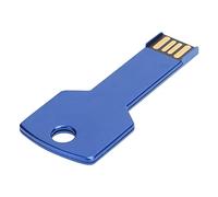 Tomantery Blue Key Shape USB Flash Drive Fast Plug and Play Memory Disc for Computer Car Use Aluminum Alloy Blue 1 X U Disc (8GB)