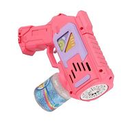 Tomantery Bubble Machine Toy with LED Automatic Bubble Maker 10 Holes Leakproof Design for Children ABS Material 1 X Liquid (Pink)