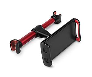 Tomantery Car Headrest 360° Rotating Tablet Phone Holder Long Service Life for Headrest Tablet Mount Suitable for Most Mobile Phones and Tablets in the Market Black (Red)