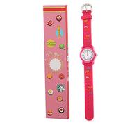 Tomantery Children Cartoon Watch Cute Letter Pattern Wristwatch Time Recognition Tool for Kids Pink (#2)