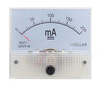 Tomantery Circuit Ammeter Accurate Panel Current Meter for Power Transmission, DC 0-200MA Pointer Ammeter Head for Power Distribution Cabinet, ABS 2.5x2.2x2.3in