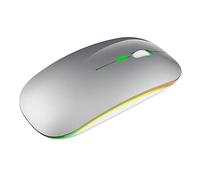 Tomantery Computer Mouse, 5 Million Times the Rechargeable Rechargeable Key Life M40 3.7v 18th Wireless Mouse for Windows (Silver)