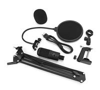 Tomantery Condenser USB Microphone Kit High Sensitivity Sound Recording Set for PC Computer, Plug and Play for and Users with Bracket for Voice Chat, Casual Gaming