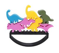 Tomantery Dinosaur Balancing Stacking Blocks Toy Plastic Early Learning Essential for Toddlers Color Sorting Game