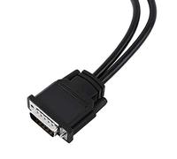 Tomantery DMS-59 Male to Dual VGA Female Splitter Cable Efficient Data Transmission for Monitor 25cm Length Copper PVC 1 Pack for Home Office Use