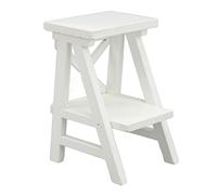 Tomantery Dollhouse Mini Flower Stand Cute Wooden Display Shelf for Dollhouse Decor 1:12 Scale Miniature Ornament for Arts and Crafts (White)