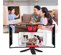 Tomantery Dual Handle Phone Stabilizer Lightweight Support Recording Rig for 12, Anti-Aging Handheld Stabilizer Holder for Phone Video, Live Broadcast, Made of Quality Materials