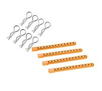 Tomantery Durable RC Car Shell Column with Buckle, High Strength Aluminum Alloy RC Body Mounts, Easy to Use for HSP 1/10, Stable Performance for Model Car Racing (Gold)