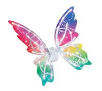 Tomantery Electric Light Up Color Shifting Wings for Girls Auto Fluttering LED Lights for Magical Parties Plastic 34.65x22.24x3.94in for Ages 4-12 (Princess Fairy Wings)
