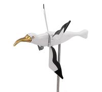 Tomantery Flying Seagull Windmill Lawn Ornament Whirligig for Patio Decor, Durable Seagull Windmill for Relaxing Outdoor Atmosphere 4.2oz 26x24.5cm