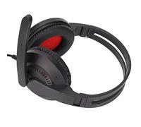 Tomantery Gaming Headset Mega Bass Surround Sound 360 Degrees Mic Wired Headset for Home Office, ABS Black A2, 1 Pc