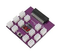 Tomantery GPU Adapter Board Practical LED Display 1200W Power Supply for Mining Graphics Card Power Supply, Purple PCB