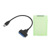 Tomantery Hard Disk Adapter Cable USB3.0 HDD/SSD Conversion Cord with Protection Box, High-Speed Reading for 10, ABS Black, 1 Pack (Green)