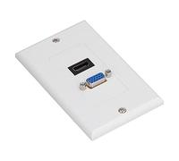 Tomantery HD Multimedia Interface Wall Panel for Home Theater, High Definition Audio Video Outlet Mount Faceplate for Installation, Transmission of Signals, ABS Material