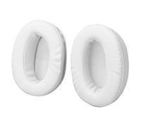 Tomantery Headphones Ear Pads Comfortable Replacement Earmuffs for Brainwavz HM5 Headphone, White Foam+Artificial Leather 2Pcs for Long-term Listening