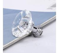 Tomantery High-Quality Pumpkin Shape Acrylic Cabinet Door Knobs Set of 5 Clear Crystal Drawer Pulls Handles for Furniture Hardware Parts (Type B Flowers)