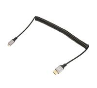 Tomantery High Speed 4K 60Hz Mciro HD Multimedia Interface Spring Adapter Cable for Tablet Camera TV Monitor (HD Male To Cable Male Spring)