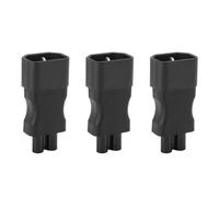 Tomantery IEC320 C14 to C5 Power Adapter Durable 2500W Converter Plug for Laptops, Printers, Servers, 3Pcs PVC Cover Adapter Set