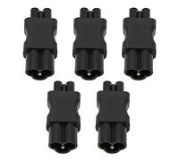 Tomantery IEC320 C6 to C5 Power Adapter Durable Laptop Power Supply Cord Plug Connector for PDU Chassis UPS for Machine Room 5 Pcs
