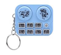 Tomantery Keychain DJ, Mini-key with Turntables for Adult Children for Backpack (Sky Blue)