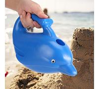Tomantery Kids Eco-Friendly Cartoon Watering Can for Beach and Garden Play, Yellow Duck 1.2L Sand Toy (dolphin blue)