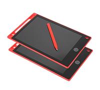 Tomantery LCD Writing Tablet Colorful Handwriting Board for Children, Easy to Use 8.5in Electronic Drawing Notebook for Family School, Red/Blue/Green/Black/White (Red)