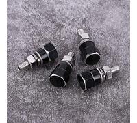 Tomantery License Plate Frame Bolts Screws Easy Installation for Motorcycle 4pcs Black Silver Gold Blue Red for Catching Everybody's Eye on the Road (King Kong Black)