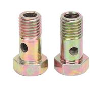 Tomantery M10x1.25mm Durable Banjo Screw/Fastener Adapter for Brake System, 4 Washers, Proof Connection for Various Pipe Connections