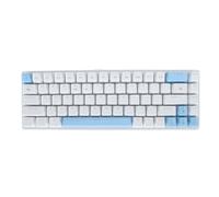Tomantery Mechanical Keyboard, RGB Baking Lighting 3 Modi Mechanical Gaming Keyboard Blue Switches DC 5V 2000MAH USB C for Tablets for Laptops (Blue White)