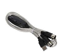 Tomantery MIDI Converter Adapter Cord USB Plug & Play for Music Keyboard Studio PC, 16 MIDI Channels for Musicians LED Indicator for Mac