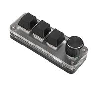 Tomantery Mini Custom RGB Backlit Keyboard Red Switch Shortcuts Plug and Play for PC Laptop, Durable Acrylic Material