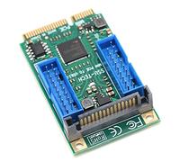 Tomantery MINI PCI-E to USB3.0 Efficient Expansion Card for /, Compliant with USB3.0 SuperSpeed - Ideal for Computer Enthusiasts and DIY Builders (Double 19PIN (10313))
