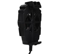 Tomantery Mobile Phone Cooler Efficiently Protect Buckle Silicone-Cushioned Portable Phone Cooling Fan Heat Sink for Game Live for Universal Size Mobile Supplies ABS Material Black