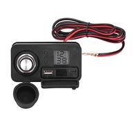 Tomantery Motorcycle Dual USB Fast 5V/3A for Mobile Phone GPS, Handlebar Rearview Mirror Mount Voltmeter