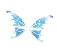 Tomantery Moving Light Up Fairy Wings with Color Shifting Effects, Practical Princess Wings for Girls, Ideal for Xmas Events, Plastic (Warm Light (Battery Powered))
