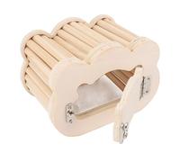Tomantery Multifunctional Hamster Hideout House Strong Wooden Design for Rats and Small Pets 1 Unit