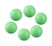 Tomantery Night Fluorescent Double Layer Luminous Golfballs for Practice, Durable Rubber Material, Set of 6, Great Gift for Enthusiasts