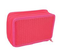 Tomantery Oxford Wearable Pencil Case 72 Slots Organizer for Watercolor Brushes Portable Boho Pouch for Artists (Rose Red)