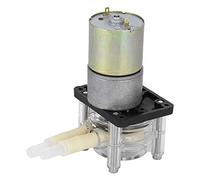 Tomantery Peristaltic Pump Self-Priming Stainless Steel Frame PC Head DC Motor for Detergent Delivery Ice Cream Extraction and More (24V)