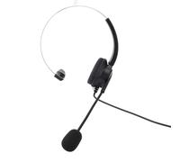 Tomantery Phone Headset with Noise Canceling Microphone for Clear Conversations in Office Noise Cancelling Monaural Office Telephone Headset for Call Center Black