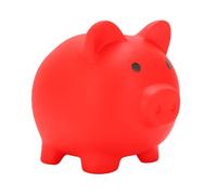 Tomantery Piggy Bank Unbreakable Sturdy Plastic Money Saving Pot for Boys Girls Convenient Twist Bottom for Kids Birthday Easter Xmas, Red Medium Size