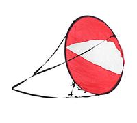 Tomantery Polyester Taffeta Kayak Wind Sail Durable Foldable Design for Water Sports Red Color 110x110cm (Red)